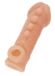 Телесная закрытая насадка с шишечками Cock Sleeve Size M - 15,6 см. - KOKOS - в Архангельске купить с доставкой