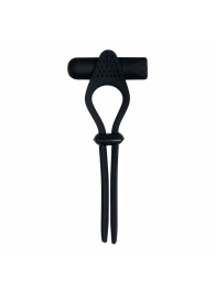 Черное эрекционное лассо с вибропулей Black Tie Affair - Zero Tolerance - в Архангельске купить с доставкой