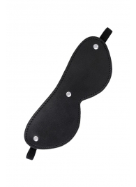 Черная кожаная маска Anonymo с мягким подкладом - ToyFa - купить с доставкой в Архангельске