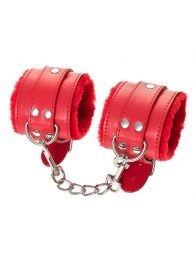 Красные наручники Anonymo из искусственной кожи - ToyFa - купить с доставкой в Архангельске