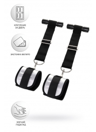 Черно-серебристые фиксаторы для рук на дверь Anonymo - ToyFa - купить с доставкой в Архангельске