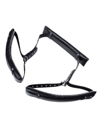 Черные кожаные стропы для фиксации Anonymo - ToyFa - купить с доставкой в Архангельске