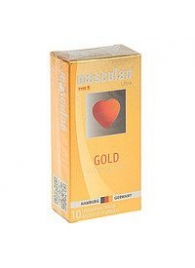 Презервативы Masculan Ultra Gold с золотым напылением и ароматом ванили - 10 шт. - Masculan - купить с доставкой в Архангельске