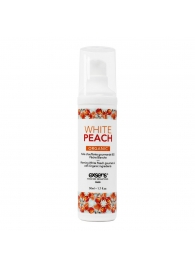 Разогревающее массажное масло Gourmet White Peach Organic с органическими ингредиентами - 50 мл. - Exsens - купить с доставкой в Архангельске