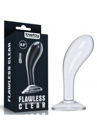 Прозрачный стимулятор простаты Flawless Clear Prostate Plug - 15 см. - Lovetoy - в Архангельске купить с доставкой