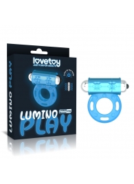 Голубое, светящееся в темноте эрекционное виброкольцо Lumino Play Vibrating Penis Ring - Lovetoy - в Архангельске купить с доставкой