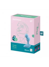 Голубой анальный вибростимулятор Deep Driver - 11,2 см. - Satisfyer - в Архангельске купить с доставкой
