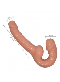 Телесный безремневой страпон Ultra Passionate Harness - Baile - купить с доставкой в Архангельске