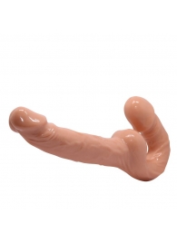 Телесный безремневой страпон Ultra Passionate Harness - Baile - купить с доставкой в Архангельске