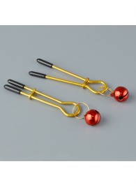 Золотистые зажимы с колокольчиками Gold - Sitabella - купить с доставкой в Архангельске