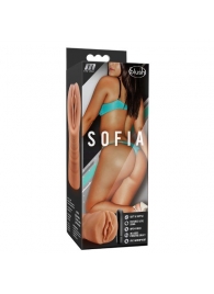 Мастурбатор-вагина цвета карамели Sofia с вибрацией - Blush Novelties - в Архангельске купить с доставкой