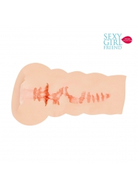 Мастурбатор-вагина телесного цвета с бороздками на внешней части - Bior toys - в Архангельске купить с доставкой