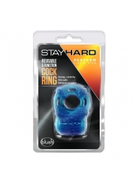 Голубое эрекционное виброкольцо Reusable 5 Function Cock Ring - Blush Novelties - в Архангельске купить с доставкой