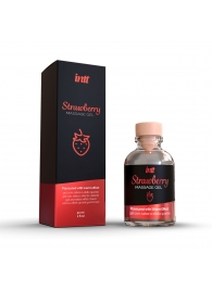 Массажный гель с ароматом клубники Strawberry - 30 мл. - INTT - купить с доставкой в Архангельске
