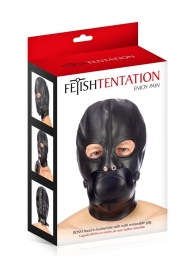 Маска-шлем с прорезями для глаз и регулируемым кляпом - Fetish Tentation - купить с доставкой в Архангельске