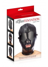 Маска-шлем с отверстием для рта и съемными шорами - Fetish Tentation - купить с доставкой в Архангельске