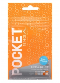 Карманный мастурбатор HEXA-BRICK - Tenga - в Архангельске купить с доставкой