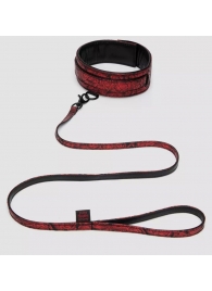 Стильный ошейник с поводком Reversible Faux Leather Collar and Lead - Fifty Shades of Grey - купить с доставкой в Архангельске