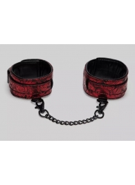 Красно-черные оковы Reversible Faux Leather Ankle Cuffs - Fifty Shades of Grey - купить с доставкой в Архангельске