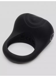 Черное эрекционное виброкольцо Sensation Rechargeable Vibrating Love Ring - Fifty Shades of Grey - в Архангельске купить с доставкой
