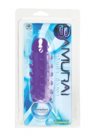 Закрытая фиолетовая насадка с пупырышками SAMURAI PENIS SLEEVE PURPLE - 14,5 см. - NMC - в Архангельске купить с доставкой