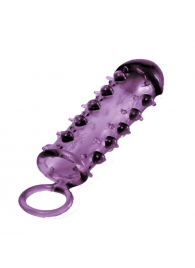 Закрытая фиолетовая насадка с пупырышками SAMURAI PENIS SLEEVE PURPLE - 14,5 см. - NMC - в Архангельске купить с доставкой