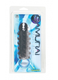 Дымчатая стимулирующая насадка с закрытой головкой SAMURAI PENIS SLEEVE BLACK - 14,5 см. - NMC - в Архангельске купить с доставкой