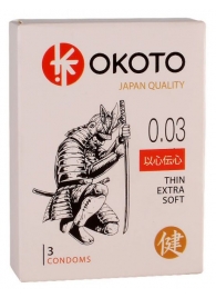 Тонкие презервативы OKOTO Thin Extra Soft - 3 шт. - Sitabella - купить с доставкой в Архангельске