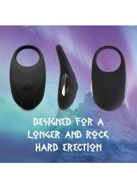 Черное эрекционное виброкольцо Thor Cockring - FeelzToys - в Архангельске купить с доставкой
