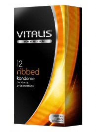 Ребристые презервативы VITALIS PREMIUM ribbed - 12 шт. - Vitalis - купить с доставкой в Архангельске
