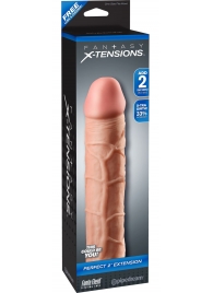 Телесная насадка Fantasy X-tensions Perfect 2  Extension - 20,3 см. - Pipedream - в Архангельске купить с доставкой