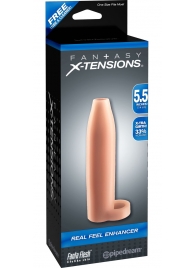 Насадка-расширитель с кольцом для подхвата мошонки Real Feel Enhancer - 14 см. - Pipedream - в Архангельске купить с доставкой