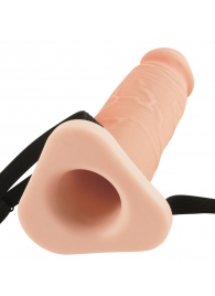 Телесный реалистичный фаллоимитатор с полостью Silicone Hollow Extension - 20 см. - Pipedream - купить с доставкой в Архангельске
