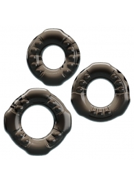 Набор из 3 эластичных дымчатых эрекционных колец - Baile - в Архангельске купить с доставкой