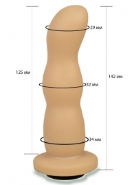 Телесная рельефная насадка Harness - 14,2 см. - LOVETOY (А-Полимер) - купить с доставкой в Архангельске