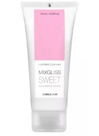 Смазка на водной основе Mixgliss Sweet с ароматом бабл-гам - 70 мл. - Mixgliss - купить с доставкой в Архангельске