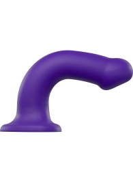 Фиолетовый фаллоимитатор-насадка Strap-On-Me Dildo Dual Density size L - 19 см. - Strap-on-me - купить с доставкой в Архангельске