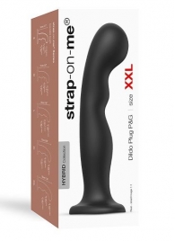 Черная насадка Strap-On-Me Dildo Plug P G size XXL - Strap-on-me - купить с доставкой в Архангельске