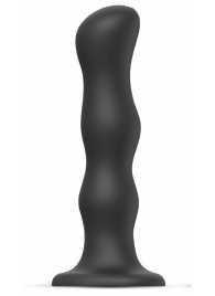 Черная насадка Strap-On-Me Dildo Geisha Balls size M - Strap-on-me - купить с доставкой в Архангельске