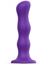 Фиолетовая насадка Strap-On-Me Dildo Geisha Balls size M - Strap-on-me - купить с доставкой в Архангельске