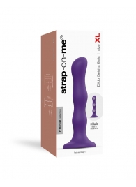 Фиолетовая насадка Strap-On-Me Dildo Geisha Balls size XL - Strap-on-me - купить с доставкой в Архангельске