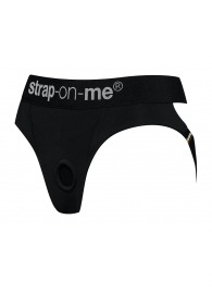 Черные трусики для насадок Heroine Lingerie Harness - size S - Strap-on-me - купить с доставкой в Архангельске
