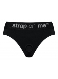 Черные трусики для насадок Heroine Lingerie Harness - size L - Strap-on-me - купить с доставкой в Архангельске