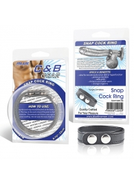 Кольцо на пенис SNAP COCK RING из искусственной кожи на клепках - BlueLine - в Архангельске купить с доставкой