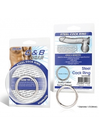 Стальное эрекционное кольцо STEEL COCK RING - 4.5 см. - BlueLine - в Архангельске купить с доставкой