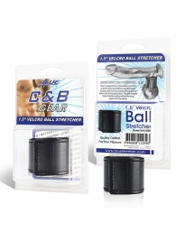 Хомут-утяжка для мошонки из искусственной кожи на липучке VELCRO BALL STRETCHER- 4 см. - BlueLine - в Архангельске купить с доставкой