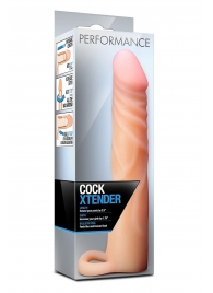Телесная насадка на пенис Cock Xtender - 17,7 см. - Blush Novelties - в Архангельске купить с доставкой