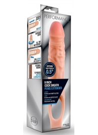 Телесная насадка на пенис 9 Inch Cock Sheath Extender - 22,2 см. - Blush Novelties - в Архангельске купить с доставкой