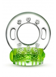Зеленое эрекционное виброкольцо Arouser Vibrating C-Ring - Blush Novelties - в Архангельске купить с доставкой