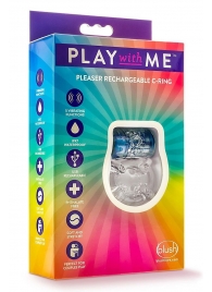 Фиолетовое эрекционное виброкольцо Pleaser Rechargeable C-Ring - Blush Novelties - в Архангельске купить с доставкой